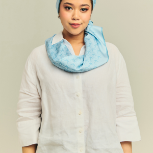 Maldives Blue Monogram Hijab