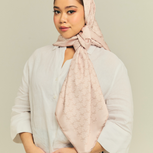 Pearly Blush Monogram Hijab